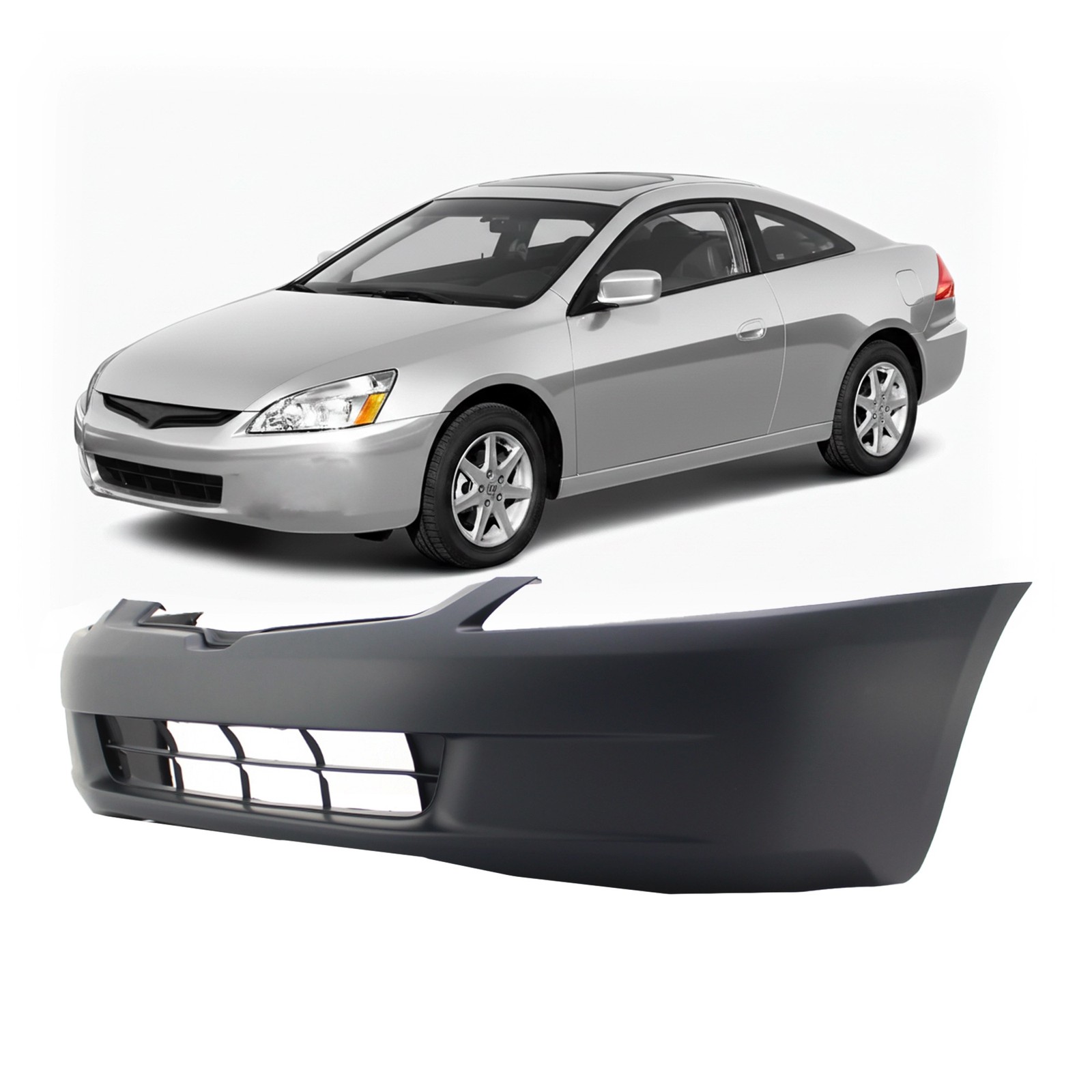 2003-2005 Honda Accord Sedan Hybrid DX EX LX Primed Front Bumper Cover HO1000210