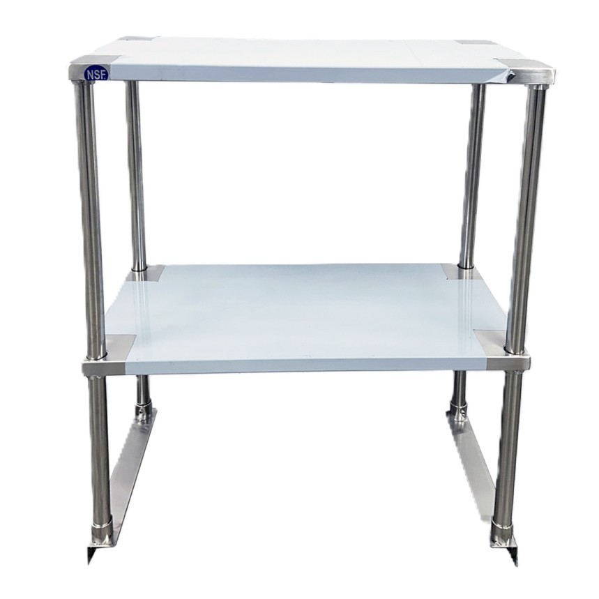 NSF 24 in Stainless Steel Table Double Deck Overshelf
