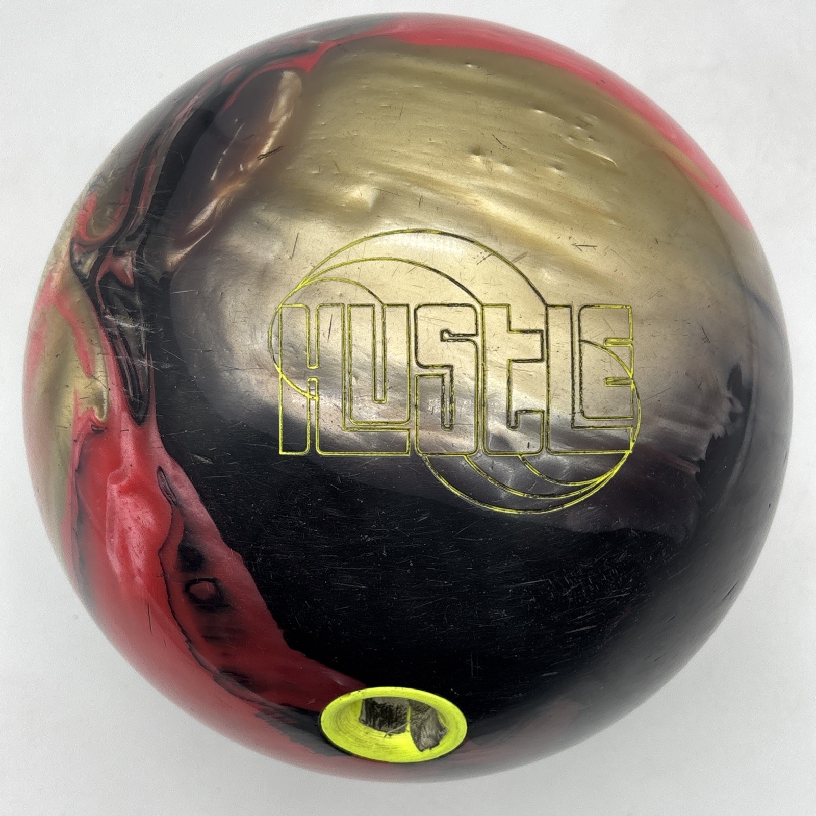 Roto Grip Hustle Black Gold Red 12 Lb Used Bowling Ball Drilled Roto Grip Hustle Black Gold Red 12 Lb Used Bowling Ball Drilled