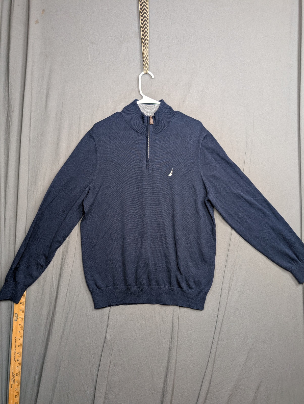 NAUTICA NAVTECH NAVY BLUE L HALF ZIP MOCK NECK SWEATER MENS NWT NEW NAUTICA NAVTECH NAVY BLUE L HALF ZIP MOCK NECK SWEATER MENS NWT NEW