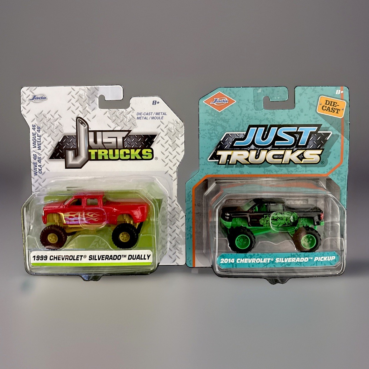 Jada Just Trucks 1:64 1999 Silverado Dooley 2014 Silverado Lot of 2 Unopened Jada Just Trucks 1:64 1999 Silverado Dooley 2014 Silverado Lot of 2 Unopened