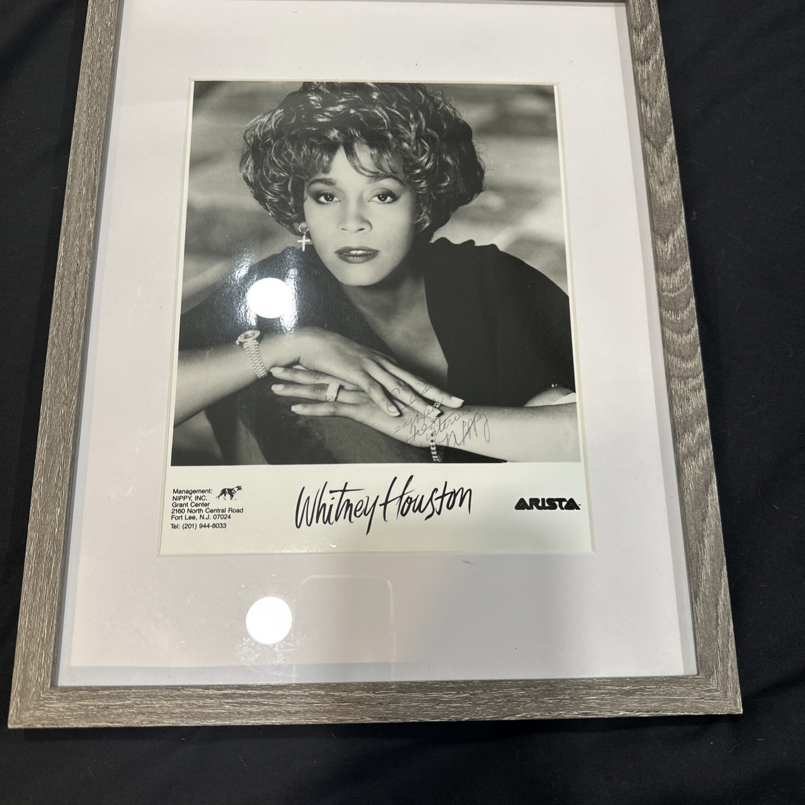 Whitney Houston “Nippy” Signed Autographed 8x10 W/Matting & Framed 12x15🔥