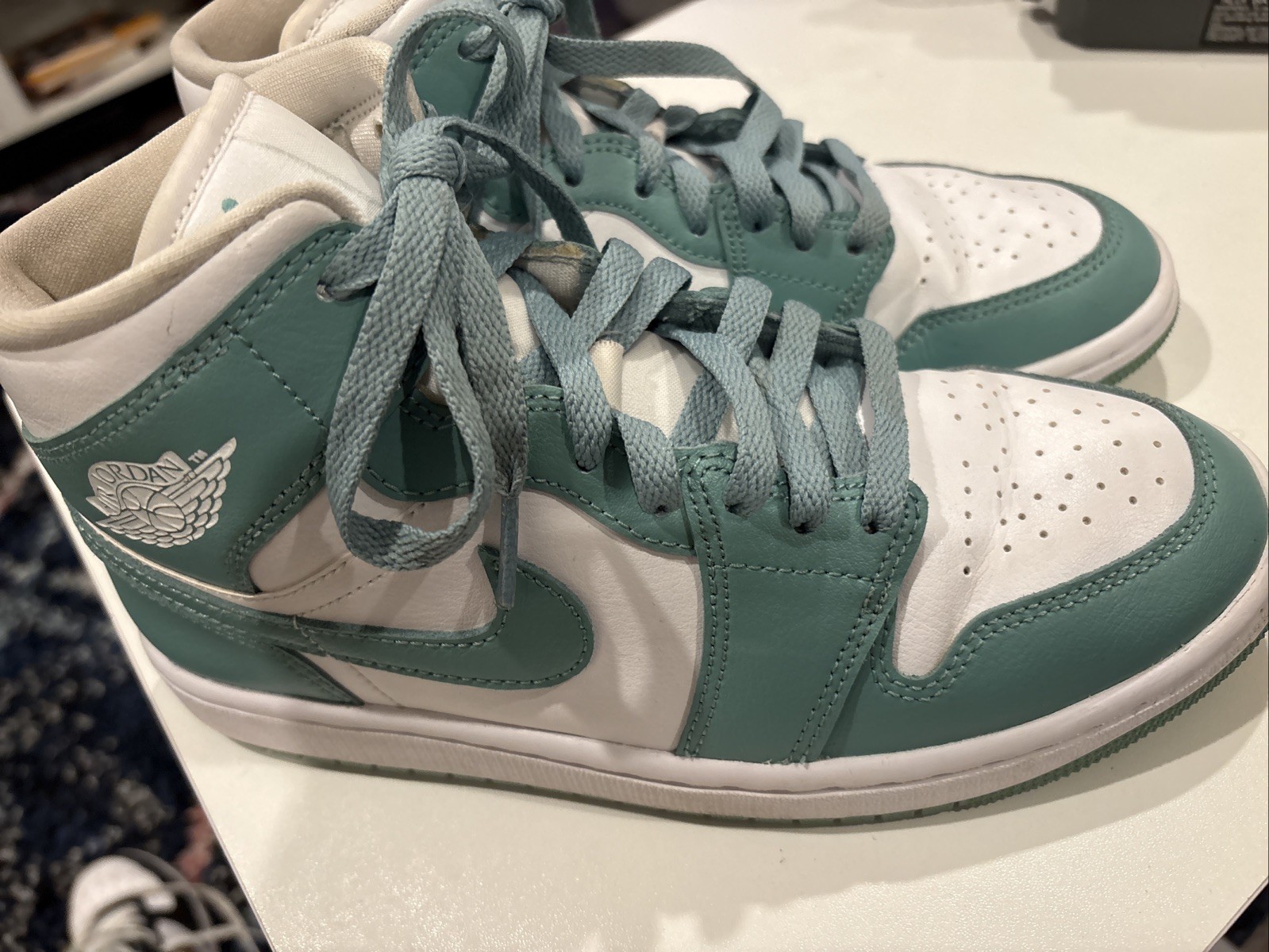 Ladies Air Jordan White Seaform Green Size 7.5 Ladies Air Jordan White Seaform Green Size 7.5