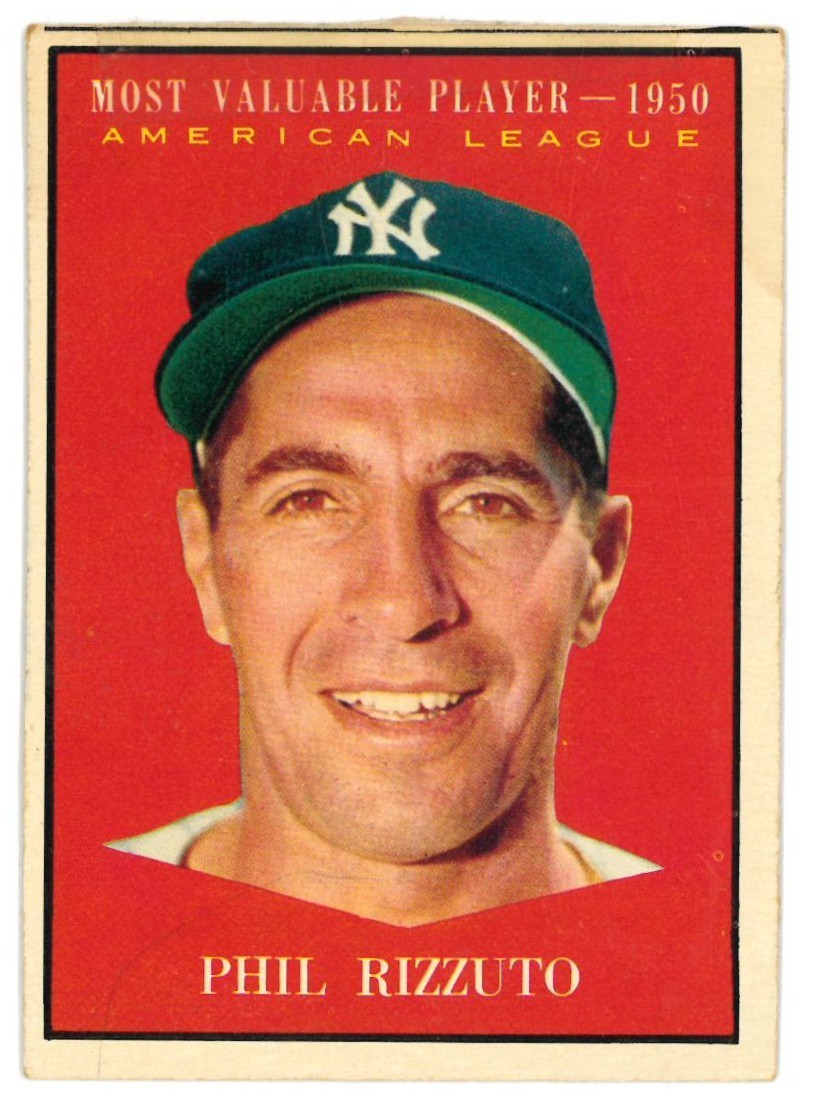 1961 Topps Phil Rizzuto Card #471 - 1950 MVP - New York Yankees 1961 Topps Phil Rizzuto Card #471 - 1950 MVP - New York Yankees