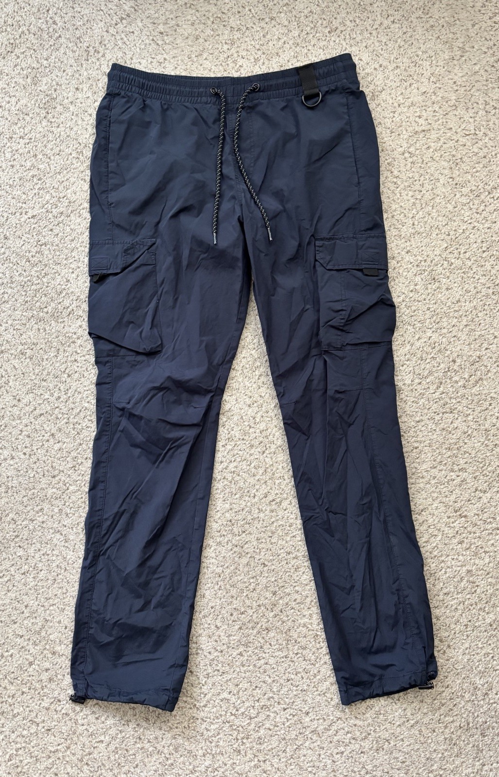 Pacsun Pants Mens Size Medium (32x29) Navy Blue Nylon Blend Cargo Pants Slim Pacsun Pants Mens Size Medium (32x29) Navy Blue Nylon Blend Cargo Pants Slim