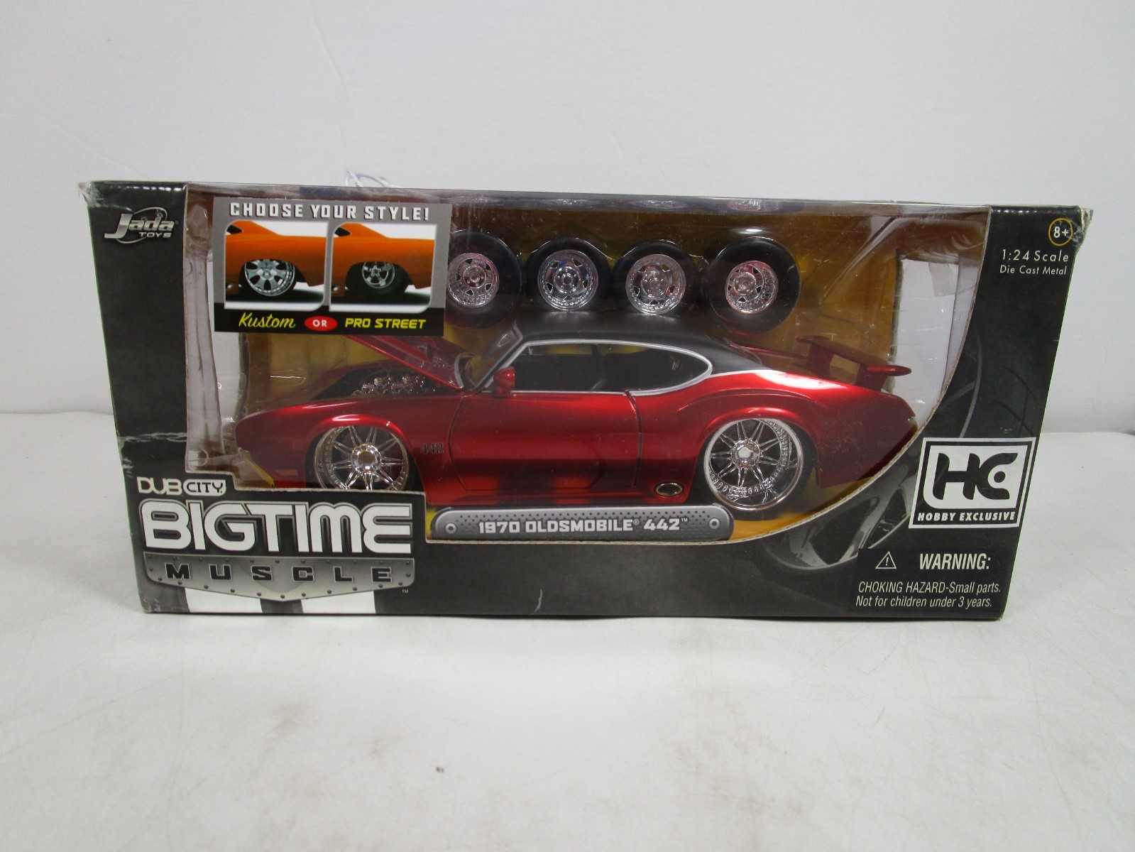 JADA 1/24 BIGTIME MUSCLE *VHTF* CANDY RED 1970 OLDS 442 USED NICE *READ* JADA 1/24 BIGTIME MUSCLE *VHTF* CANDY RED 1970 OLDS 442 USED NICE *READ*