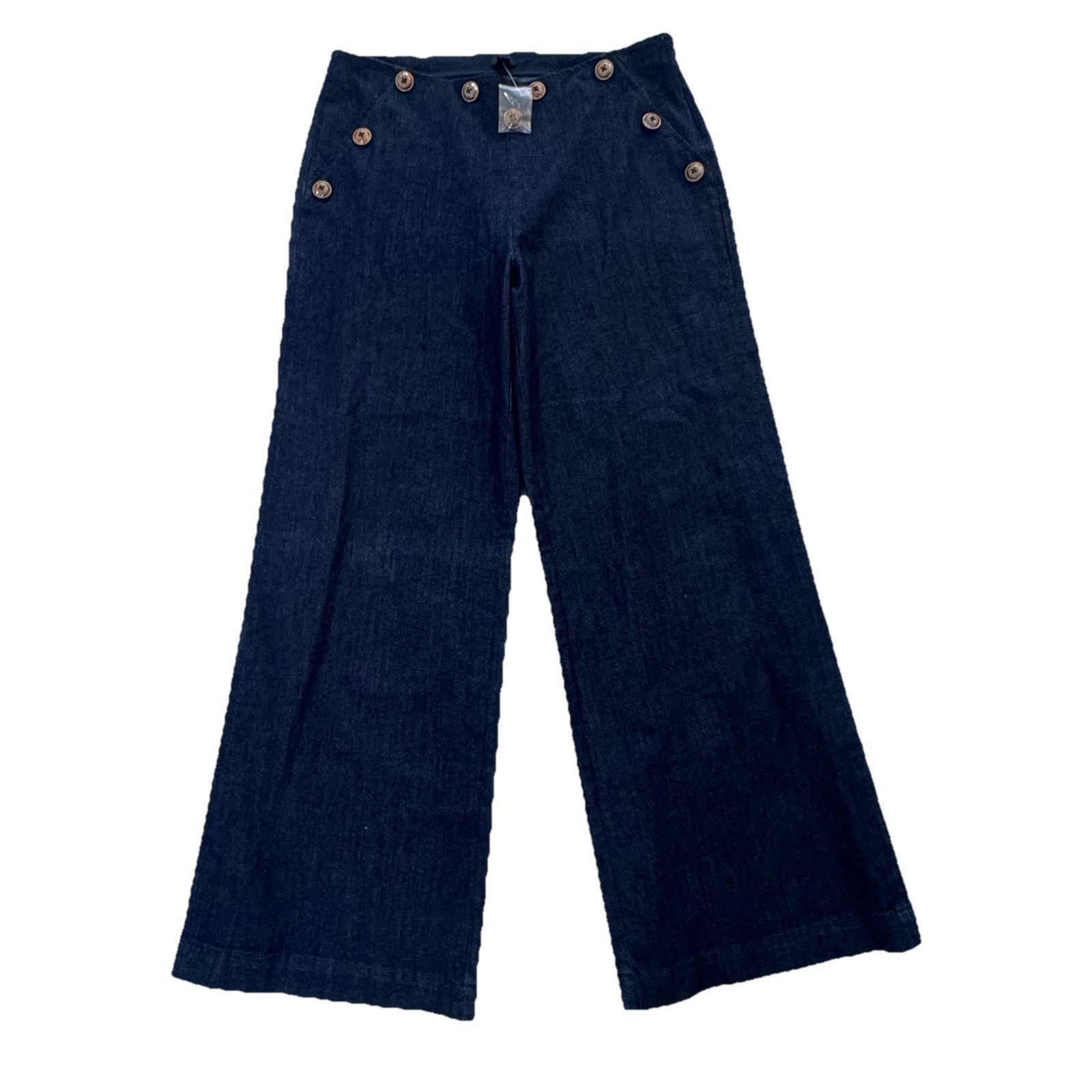 New G.I.L.I Women’s Dark Denim Wide Leg Jeans Preppy Coastal Boho 14 NWT New G.I.L.I Women’s Dark Denim Wide Leg Jeans Preppy Coastal Boho 14 NWT