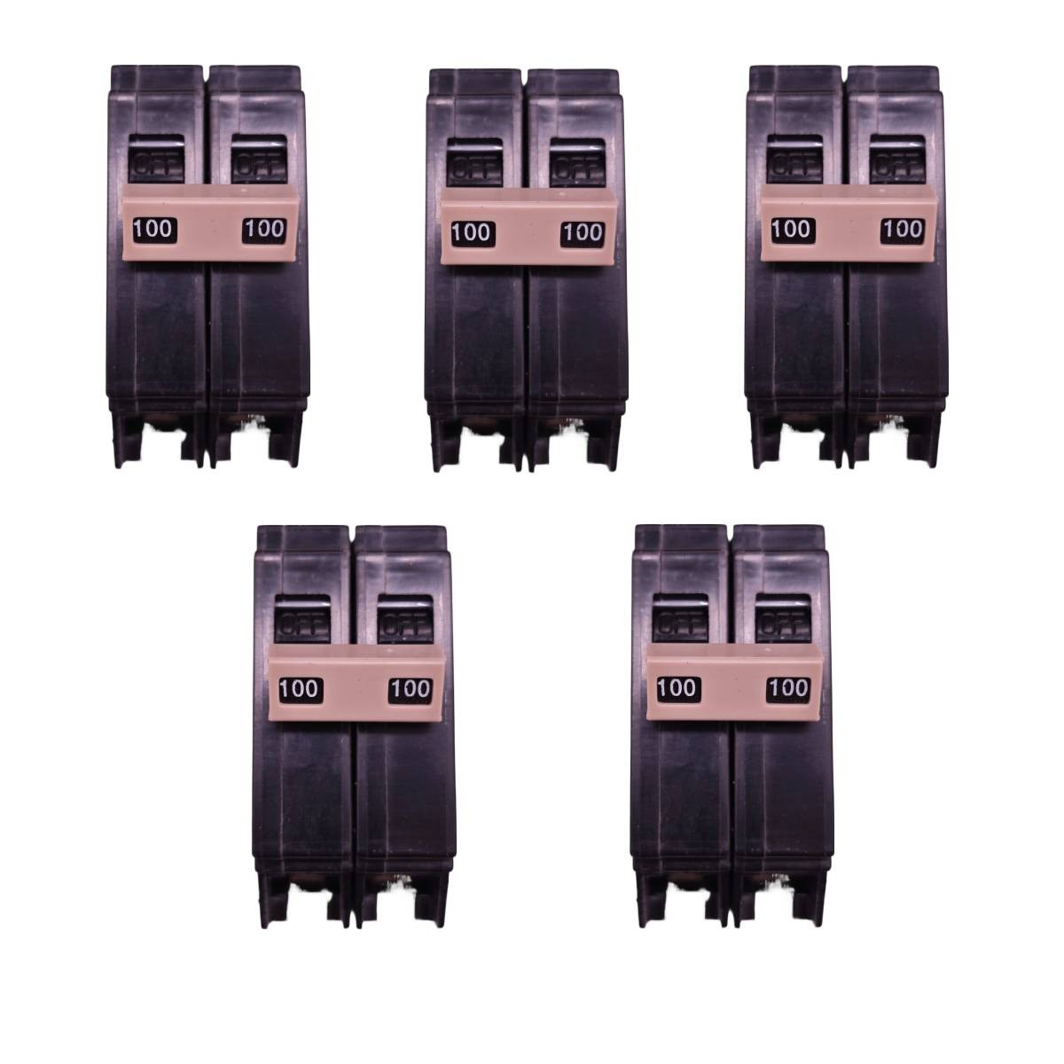 5pcs Replacement Eaton Cutler-Hammer CH2100 100A 120/240V 2-Pole Circuit Breaker 5pcs Replacement Eaton Cutler-Hammer CH2100 100A 120/240V 2-Pole Circuit Breaker