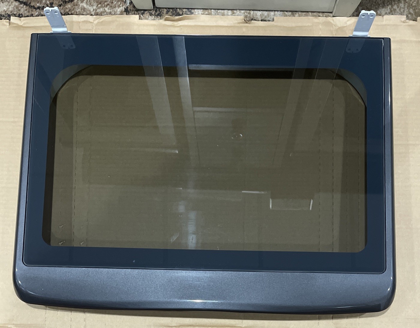 WH10X40098 WH44X33060 OEM GE Washer Glass Frame Lid in Diamond Gray WH10X40098 WH44X33060 OEM GE Washer Glass Frame Lid in Diamond Gray