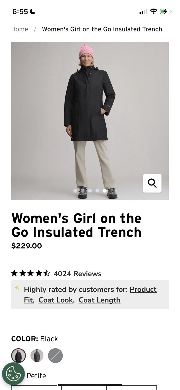 Eddie Bauer Girl on the Go Insulated Trench Coat Womens M Aubergine Hooded Eddie Bauer Girl on the Go Insulated Trench Coat Womens M Aubergine Hooded