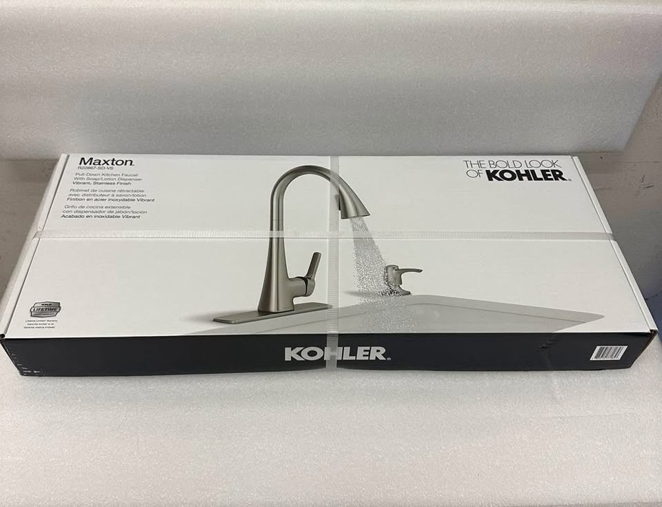Kohler Maxton Pull Down Kitchen Faucet with Soap Dispenser R228674-SD-VS