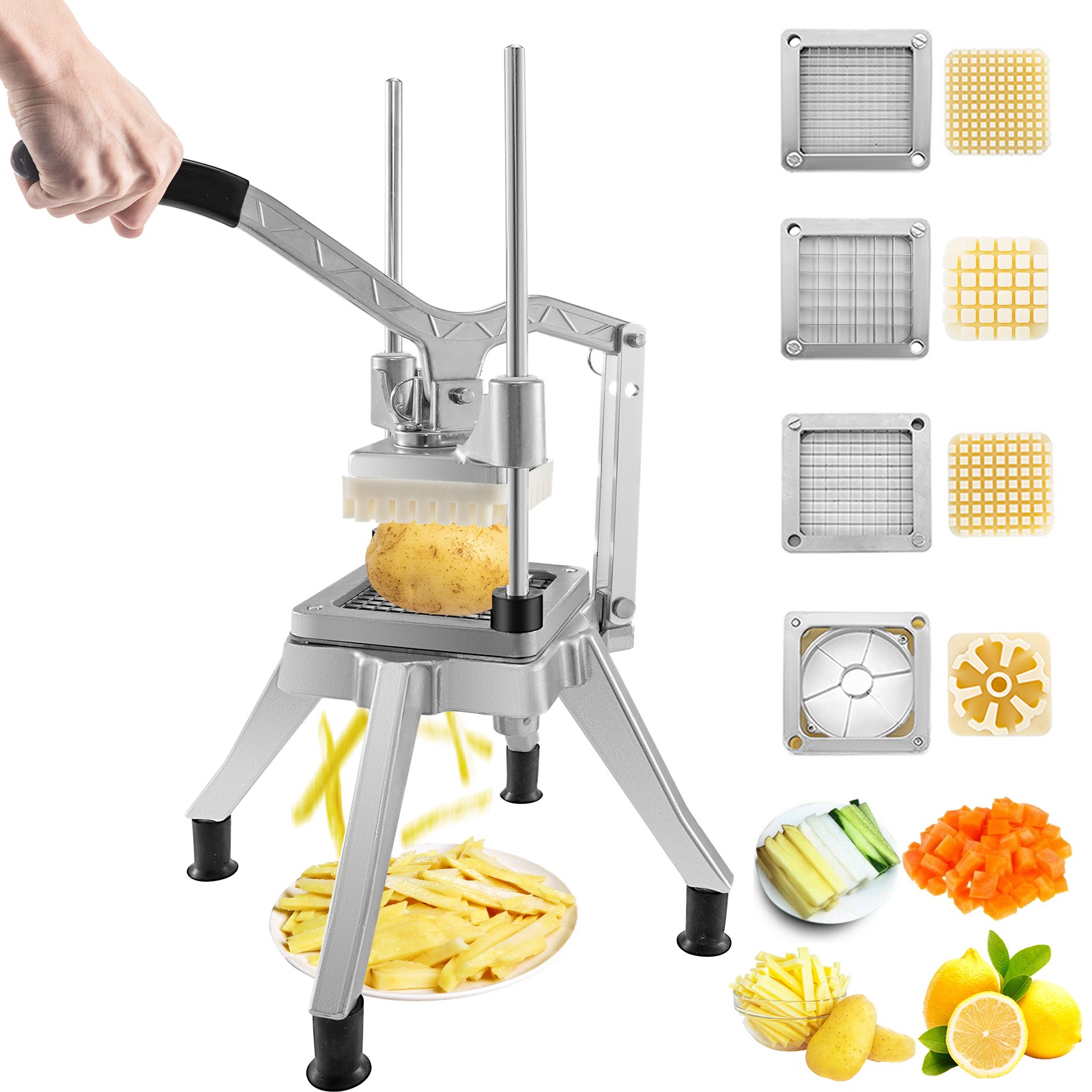 VEVOR Commercial Chopper Commercial Vegetable Chopper w/ 4 Blades Fruits Dicer VEVOR Commercial Chopper Commercial Vegetable Chopper w/ 4 Blades Fruits Dicer