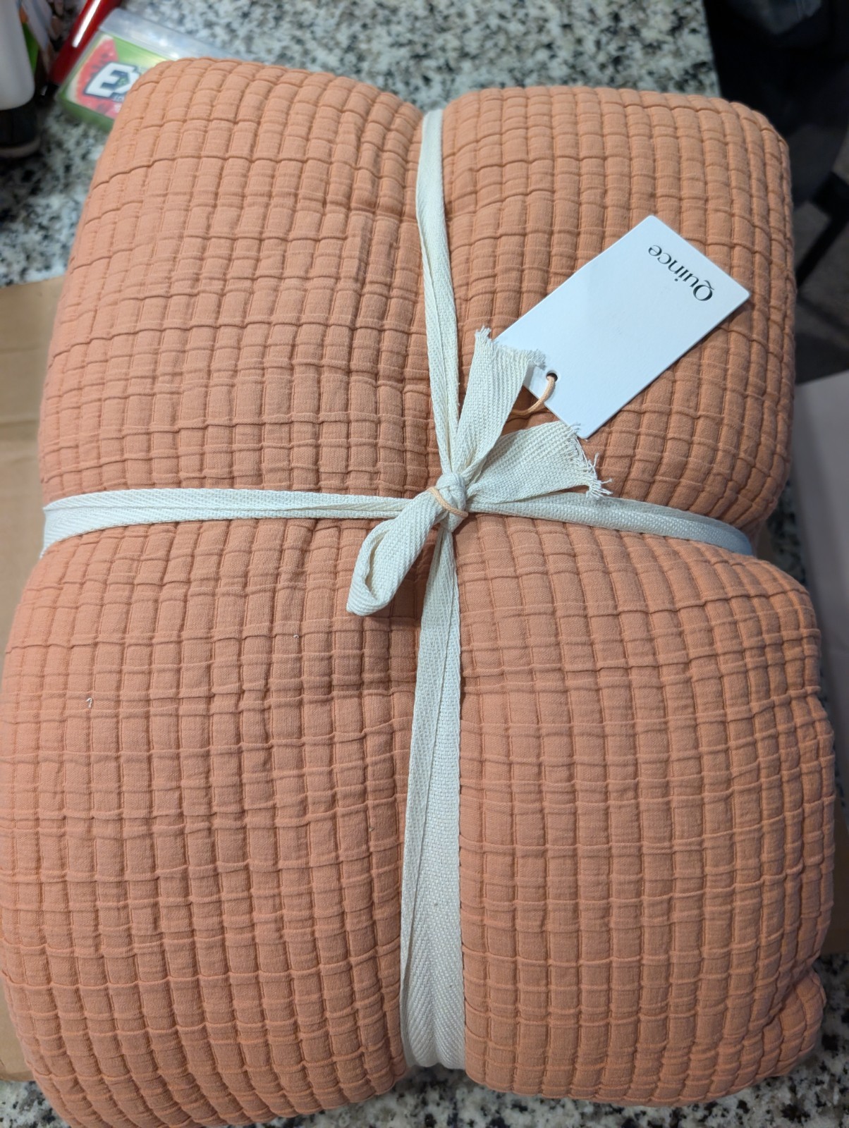 Quince Organic Ribbed Cotton Coverlet Set, Full/Queen, Sedona, Solid Quince Organic Ribbed Cotton Coverlet Set, Full/Queen, Sedona, Solid