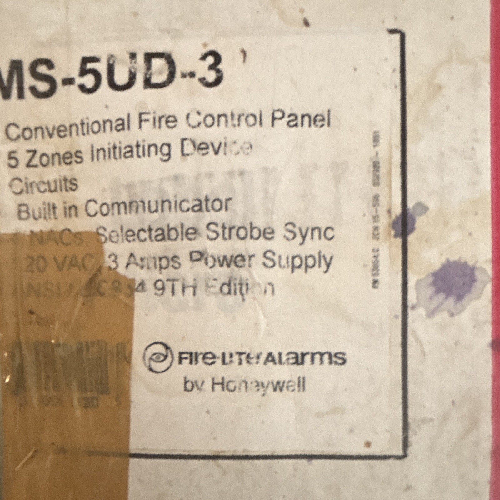 Fire-Lite Alarms by Honeywell MS-5UD-3 Conventional Fire Control Panel Fire-Lite Alarms by Honeywell MS-5UD-3 Conventional Fire Control Panel