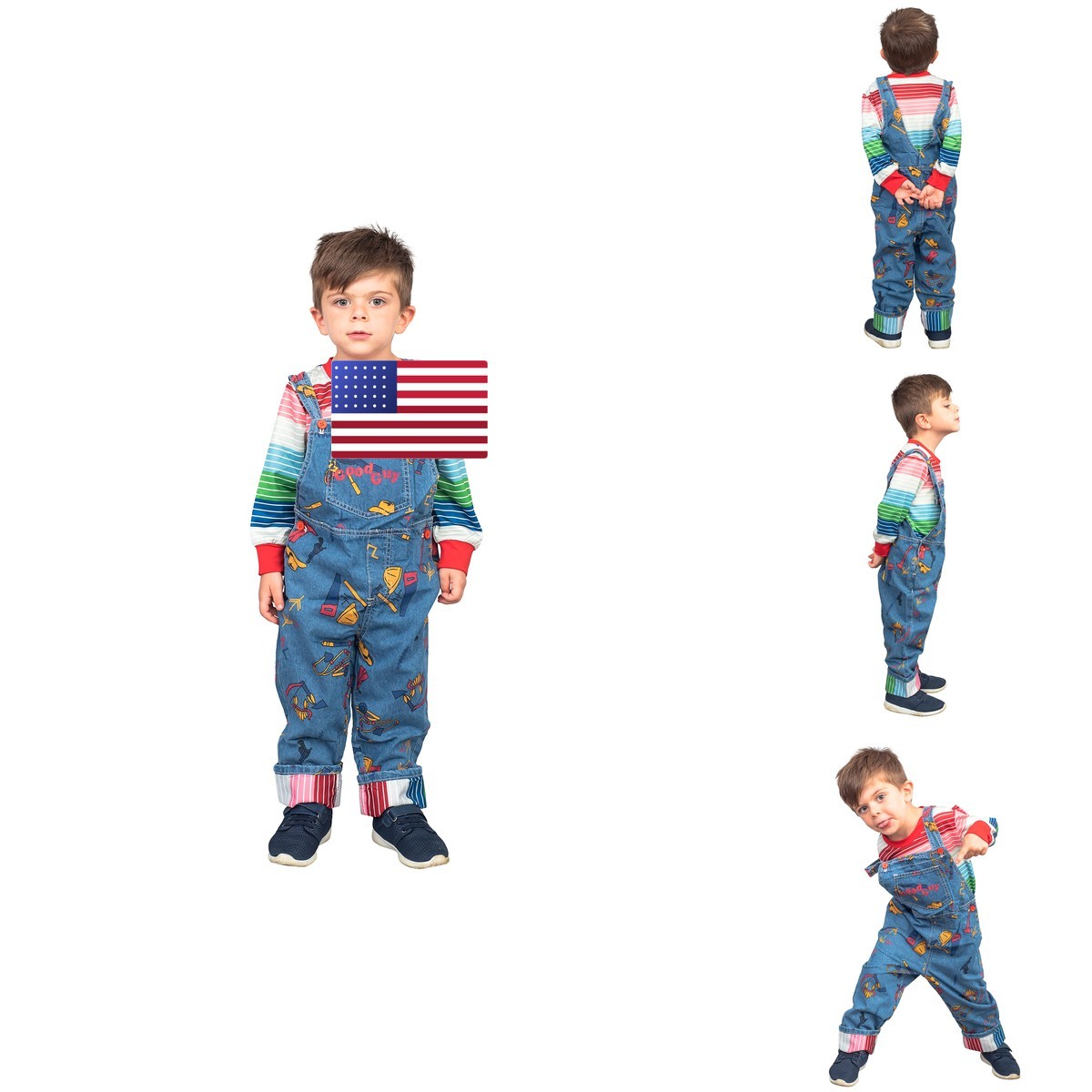 Costume Agent Chucky Good Guys Doll Child Halloween Cosplay (10/12) Costume Agent Chucky Good Guys Doll Child Halloween Cosplay (10/12)