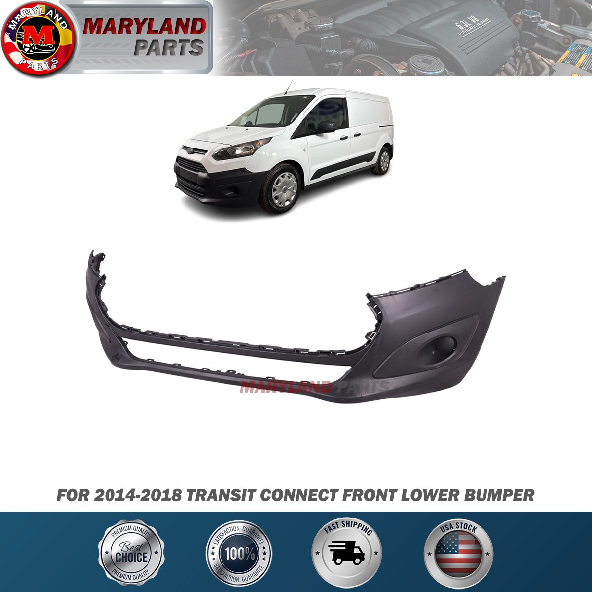 For 2014-2018 Transit Connect Front Lower Bumper For 2014-2018 Transit Connect Front Lower Bumper