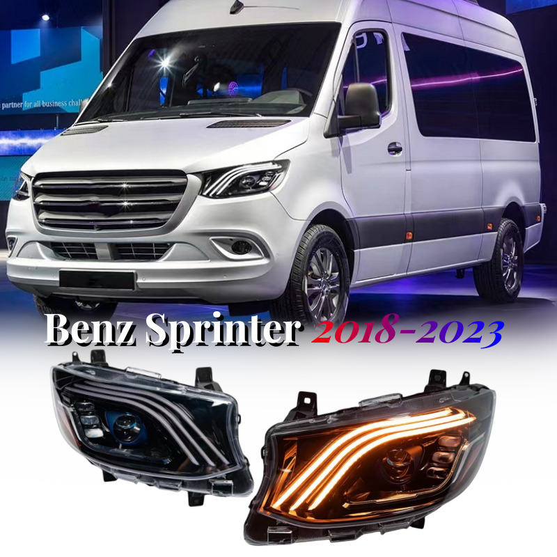 LED Headlights Upgrade For Mercedes Benz Sprinter Maybach Style Head Lamps DRL