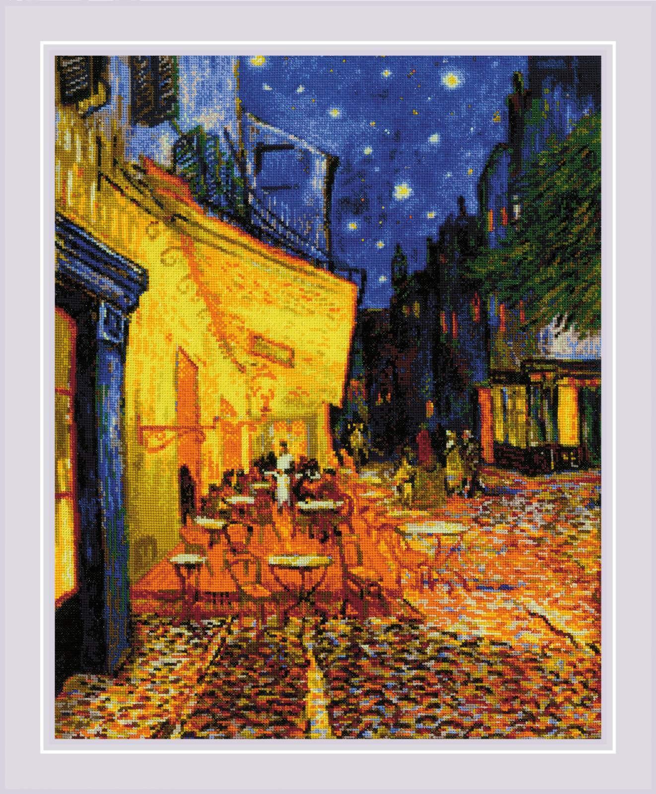 Riolis Counted Cross Stitch Kit Cafe Terrace at Night after V. Van Goghs Pai... Riolis Counted Cross Stitch Kit Cafe Terrace at Night after V. Van Goghs Pai...