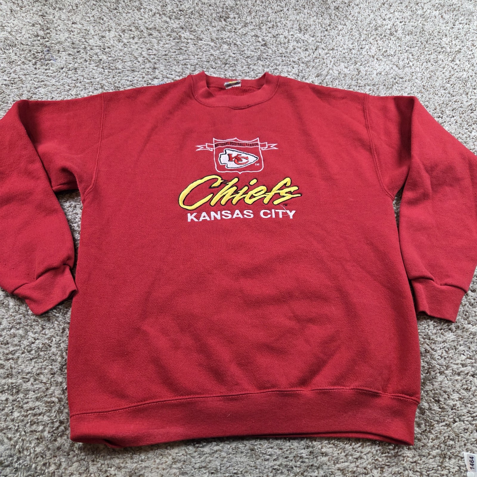 Vintage Kansas City Chiefs Sweatshirt Mens Medium Red Crew NFL Vintage Kansas City Chiefs Sweatshirt Mens Medium Red Crew NFL