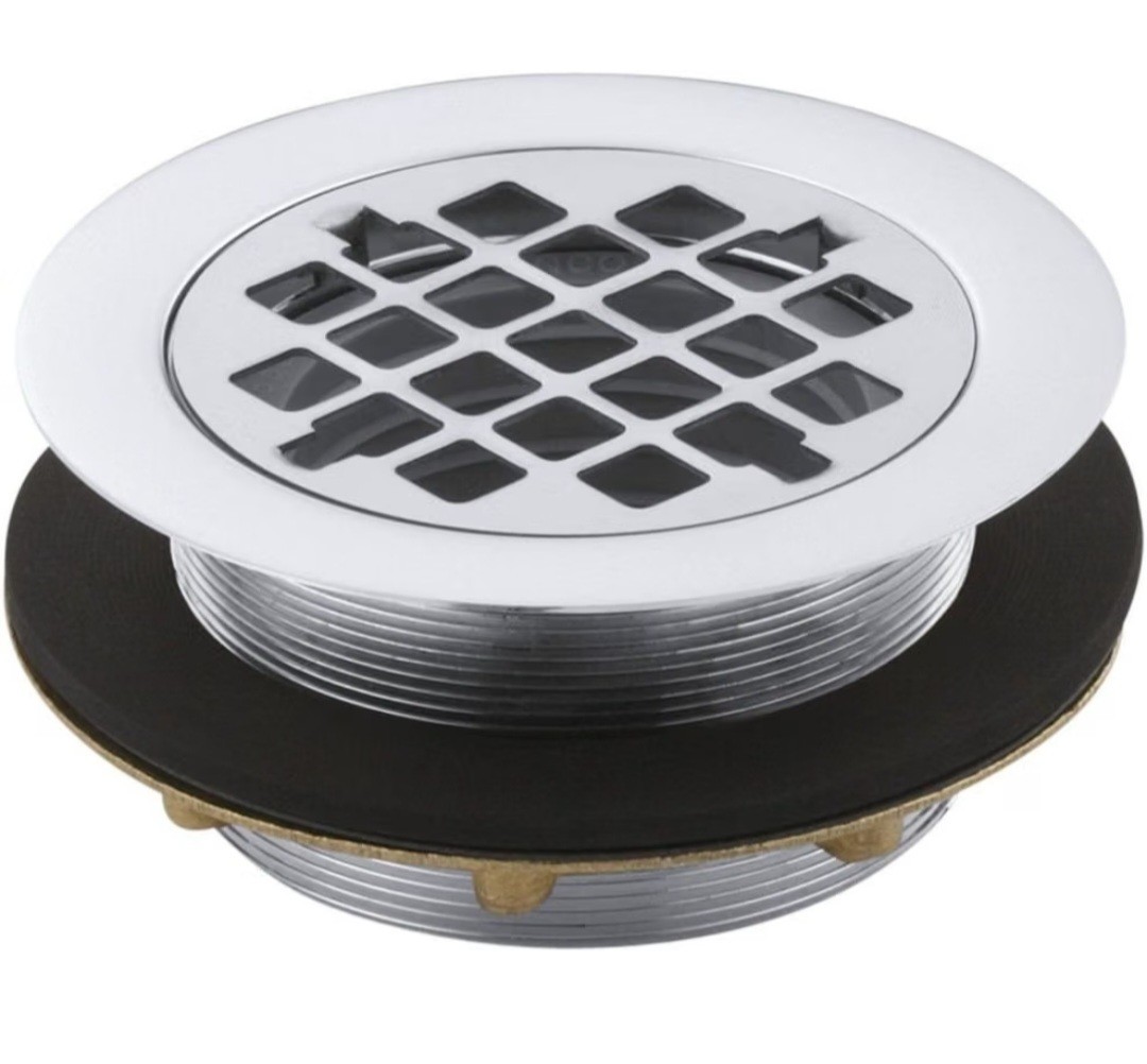 NEW Sealed Kohler K-9132-CP Round shower drain, gasket included NEW Sealed Kohler K-9132-CP Round shower drain, gasket included