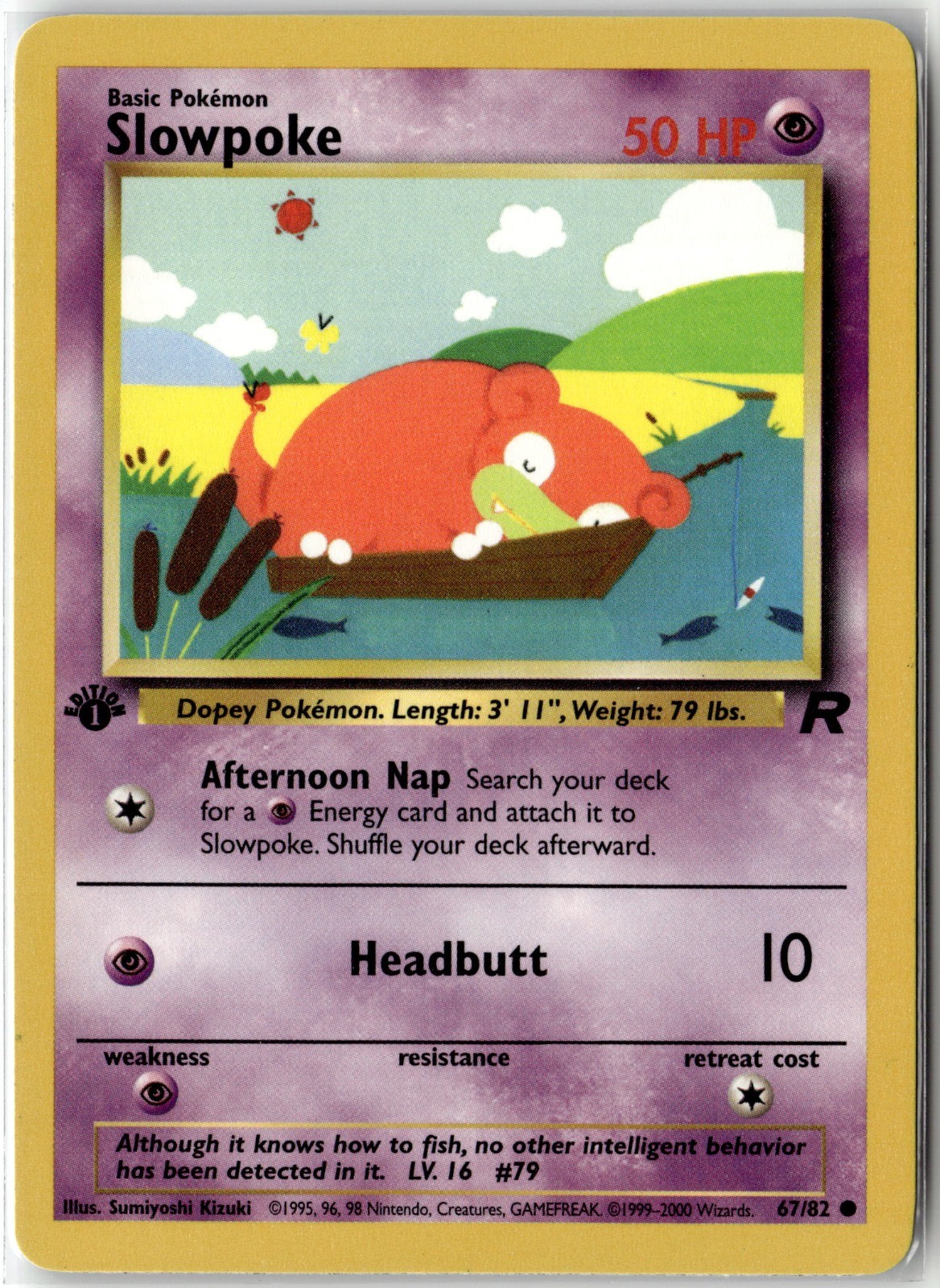 Slowpoke Common Team Rocket 67/82 1st Edition NM Slowpoke Common Team Rocket 67/82 1st Edition NM