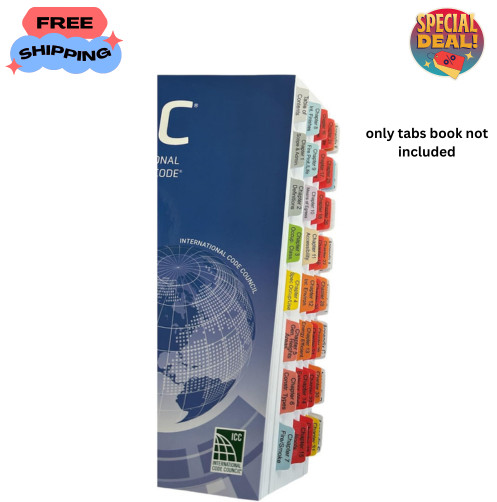 Book Tabs for The International Building Code IBC 2024 Fully Laminated, Color-Co
