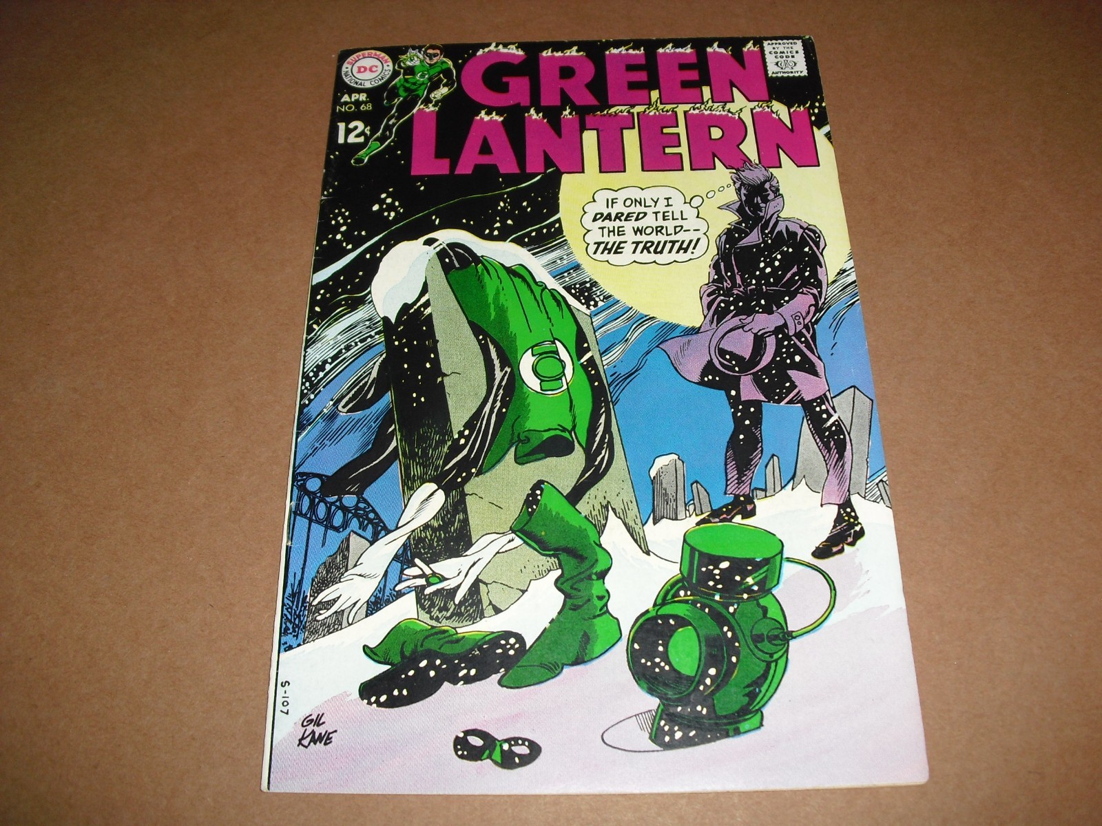 Green Lantern #68 in VF- 7.5 COND from 1969 DC very fine unrestored C288 Green Lantern #68 in VF- 7.5 COND from 1969 DC very fine unrestored C288