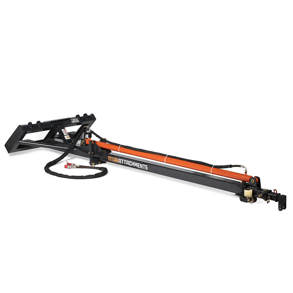 Titan Attachments 26 FT Telescoping Hydraulic Skid Steer Truss Boom Jib Crane Titan Attachments 26 FT Telescoping Hydraulic Skid Steer Truss Boom Jib Crane
