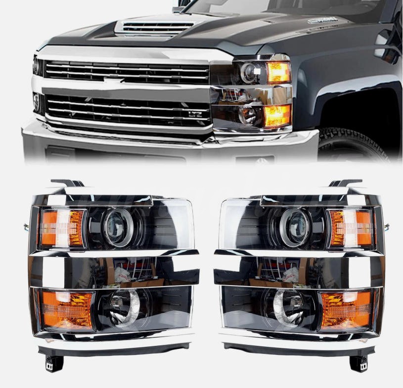For 2015-2019 Chevy Silverado 2500HD 3500HD Projector Headlights Left& Right