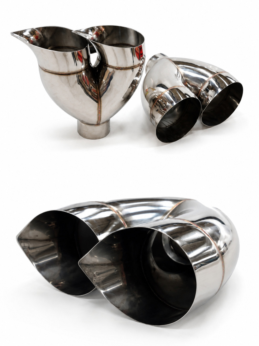 Dual Tear Drop Exhaust Tip