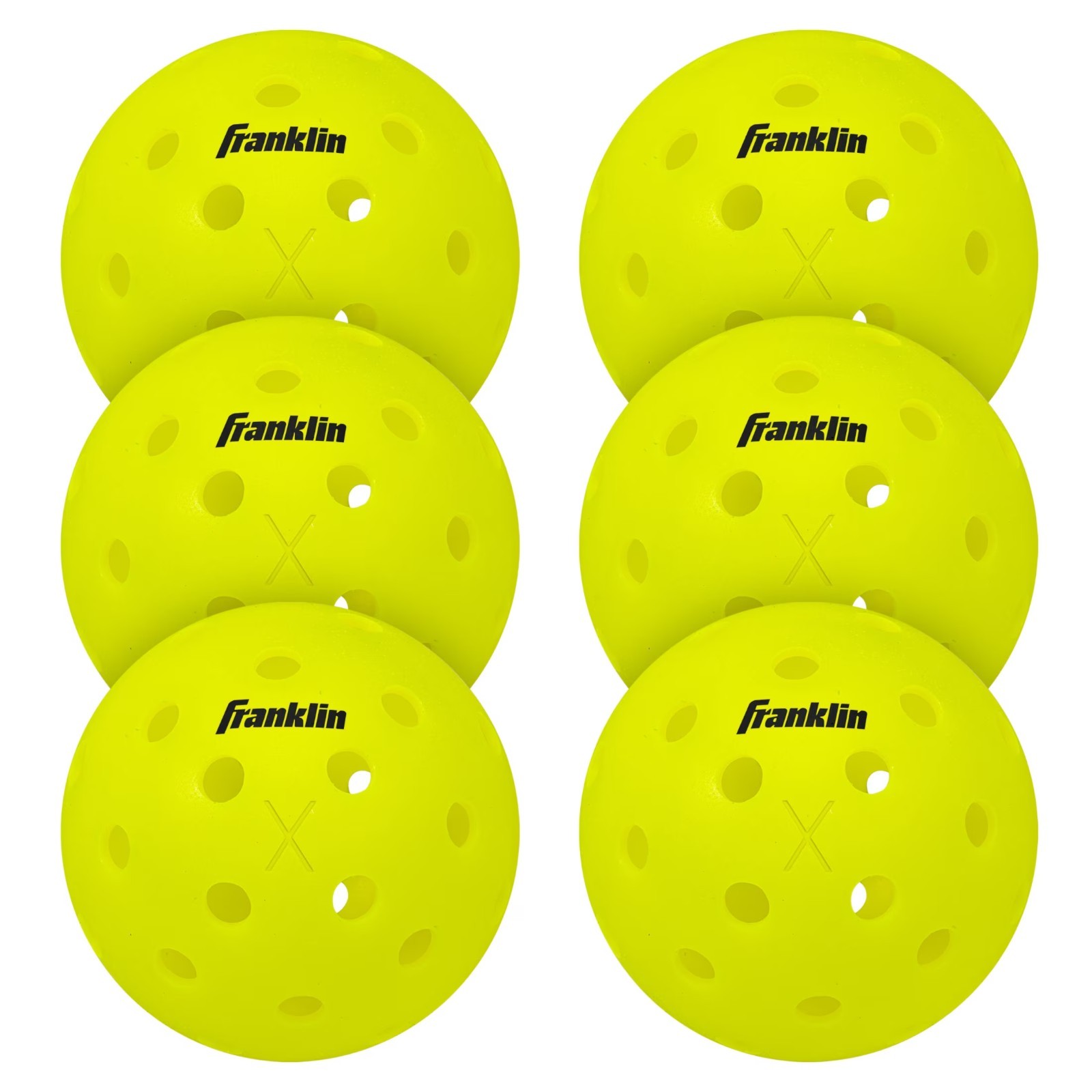 NEW Franklin X-40 Pickleball Outdoor Ball Set of 6 Optic Yellow NEW Franklin X-40 Pickleball Outdoor Ball Set of 6 Optic Yellow