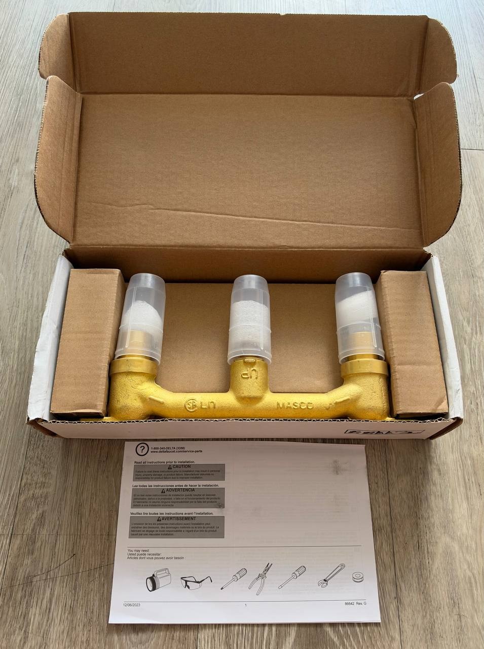 Delta R3500-WL Wall Mount Lavatory Faucet Rough-In Valve Open Box