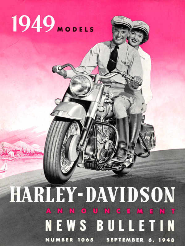 VINTAGE 1949 HARLEY DAVIDSON MOTORCYCLE AD POSTER PRINT 36x27 9MIL PAPER