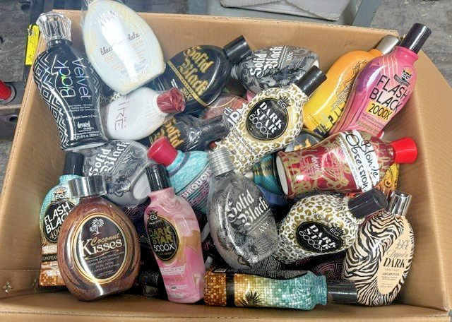 Lot of 5 - Assortment of Indoor Tanning Bed Lotion - Damaged Bottles (Read Desc)