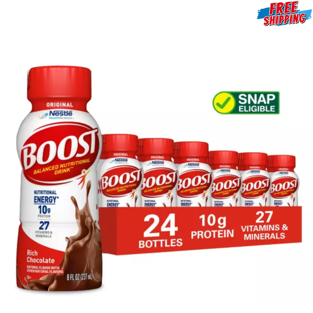 BOOST Original, Nutritional Drink, Rich Chocolate, 10g Protein, 24 - 8 fl oz Bot BOOST Original, Nutritional Drink, Rich Chocolate, 10g Protein, 24 - 8 fl oz Bot