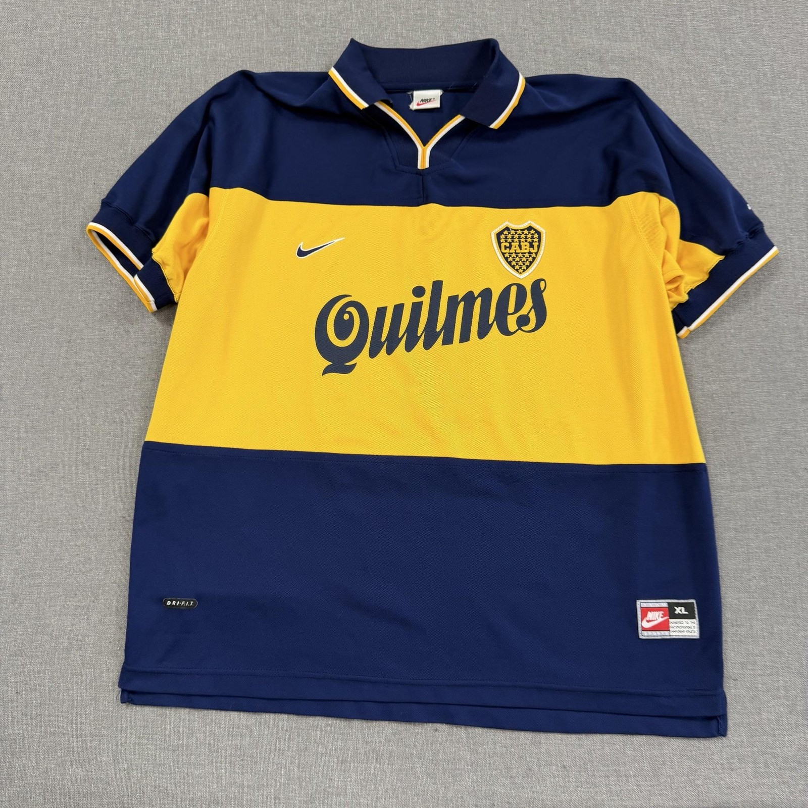 Vintage 1998-99 Boca Juniors Home Football Shirt Jersey Mens XL Blue Yellow Nike Vintage 1998-99 Boca Juniors Home Football Shirt Jersey Mens XL Blue Yellow Nike
