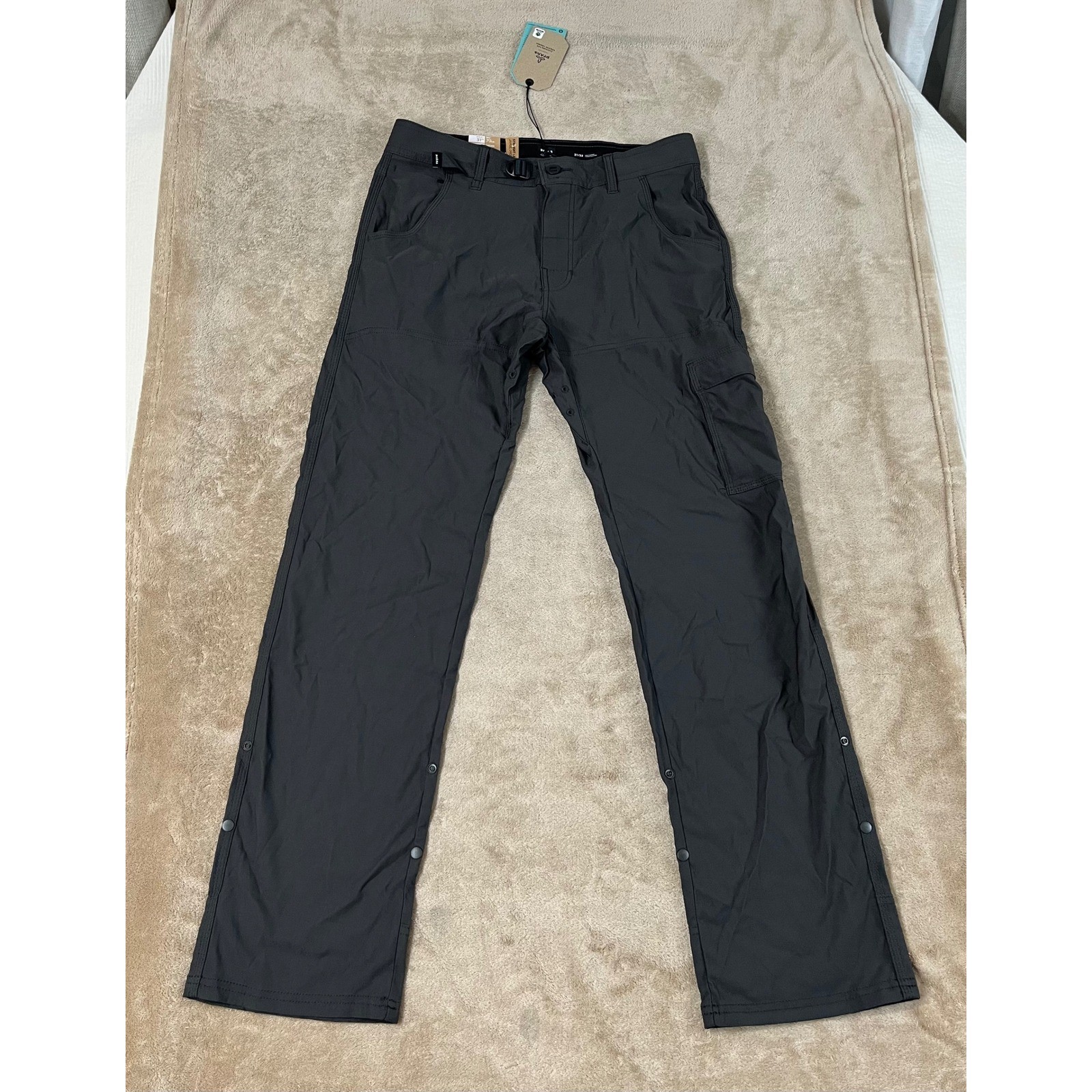 Prana Stretch Zion Pant II Men\'s 31(32)x32 Dark Iron Gray Straight Leg Cargo NEW Prana Stretch Zion Pant II Men\'s 31(32)x32 Dark Iron Gray Straight Leg Cargo NEW