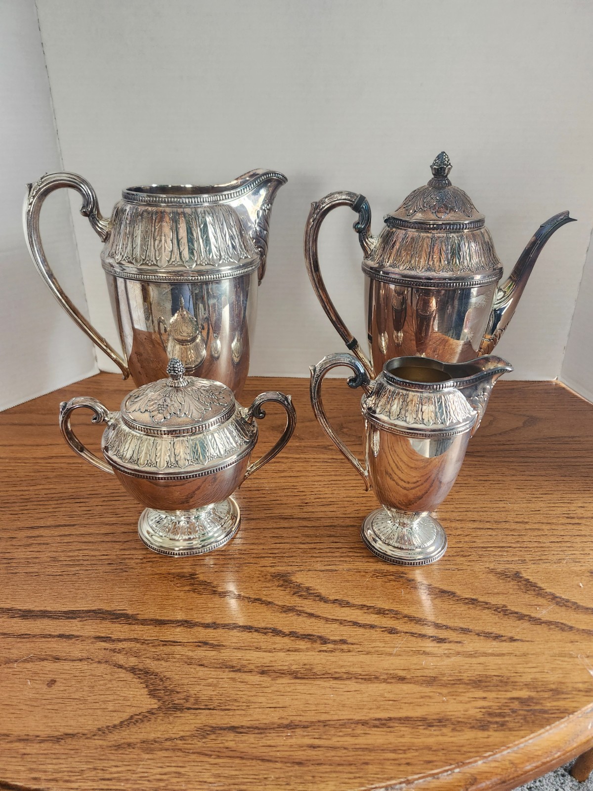 Vintage 1847 Rogers Bros Marquise Silver Plated Coffee/Tea, Water, creamer sugar Vintage 1847 Rogers Bros Marquise Silver Plated Coffee/Tea, Water, creamer sugar
