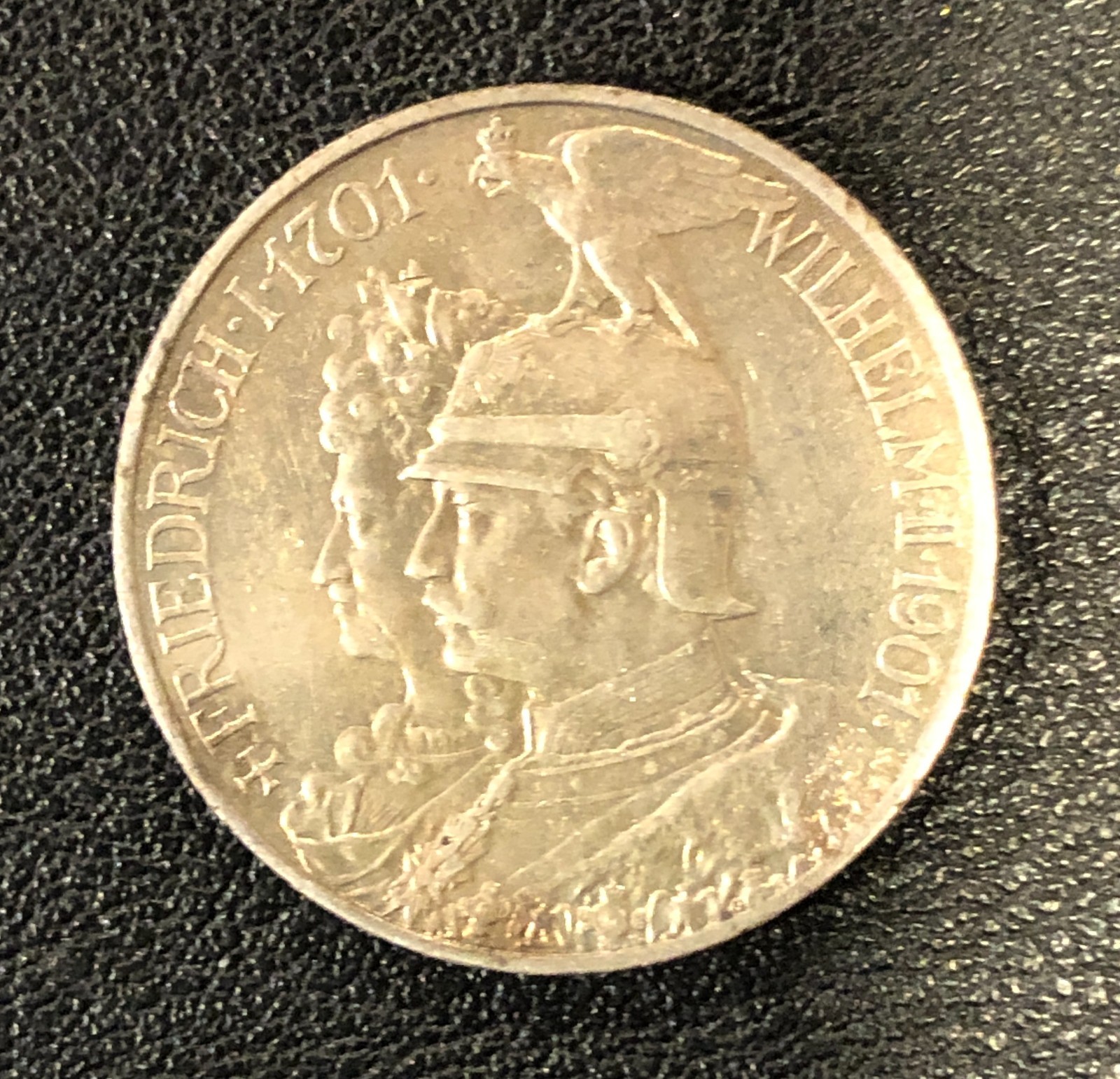 1901 A Prussia German Empire 2 Two MARK Silver 200th Annv. Bicentennial Coin