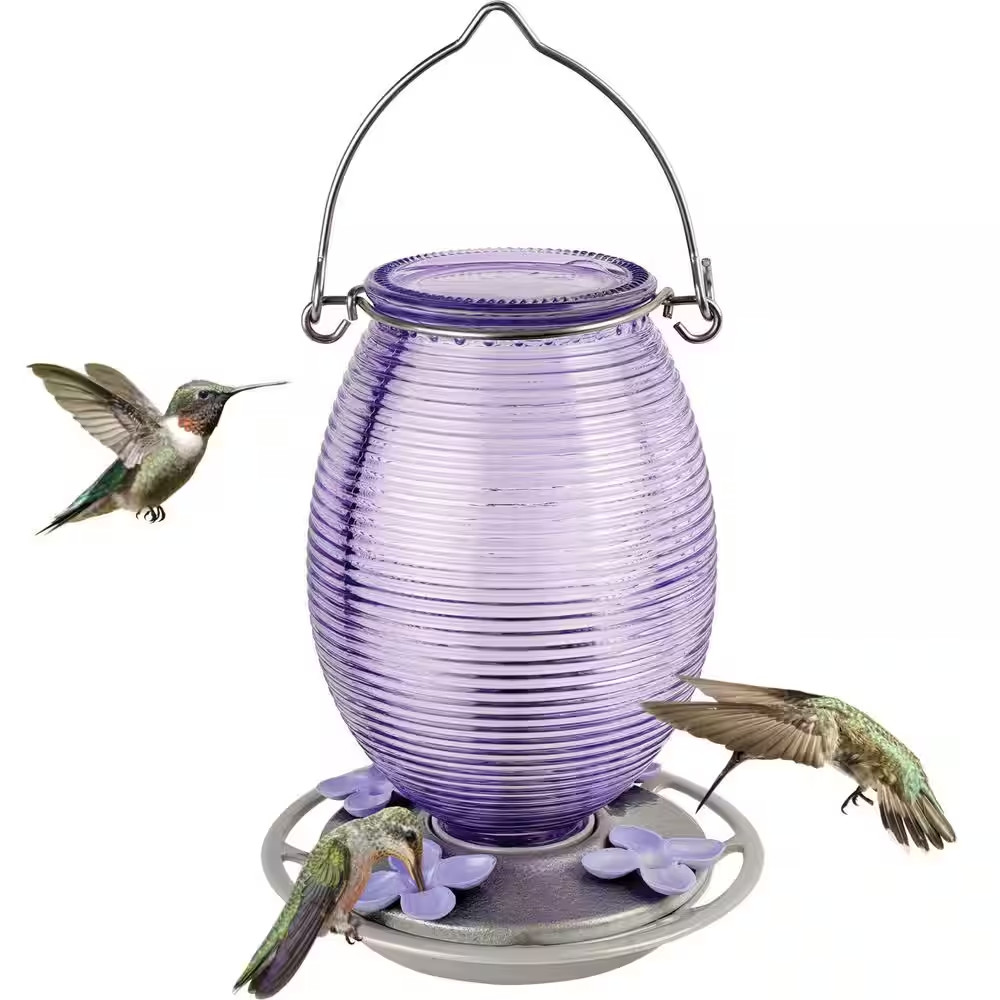 Lilac Dreams Antique Glass Hummingbird Feeder 29 Oz Lilac Dreams Antique Glass Hummingbird Feeder 29 Oz
