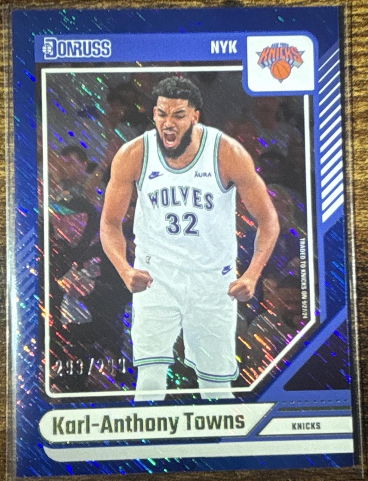 2024-25 Panini Donruss Karl-Anthony Towns #8 Storm /299 Knicks 2024-25 Panini Donruss Karl-Anthony Towns #8 Storm /299 Knicks