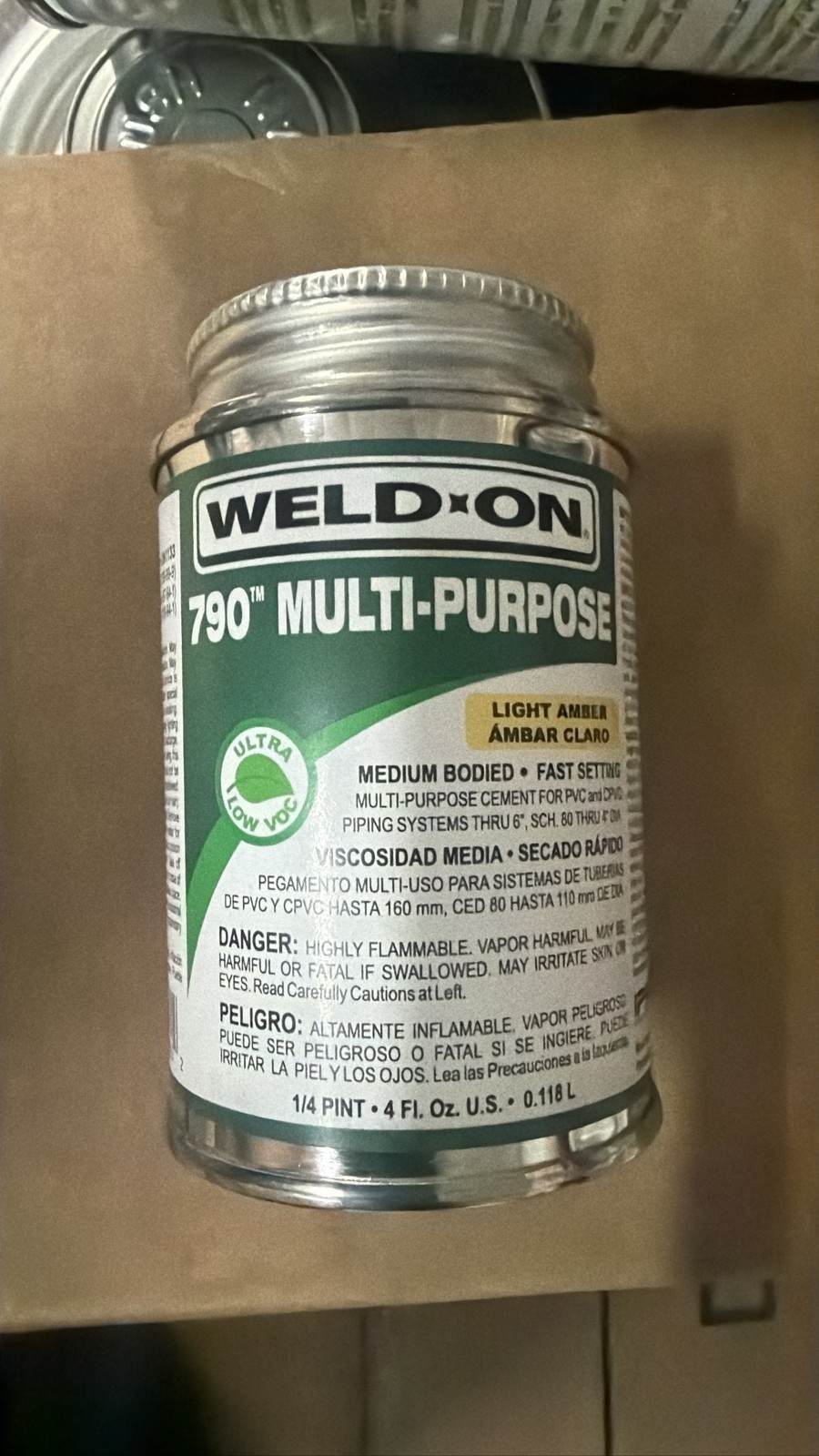 Weld-On 790 Multi-Purpose Cement PVC CPVC 1/4 Pint 4 oz Rapid Setting lot of 12 Weld-On 790 Multi-Purpose Cement PVC CPVC 1/4 Pint 4 oz Rapid Setting lot of 12
