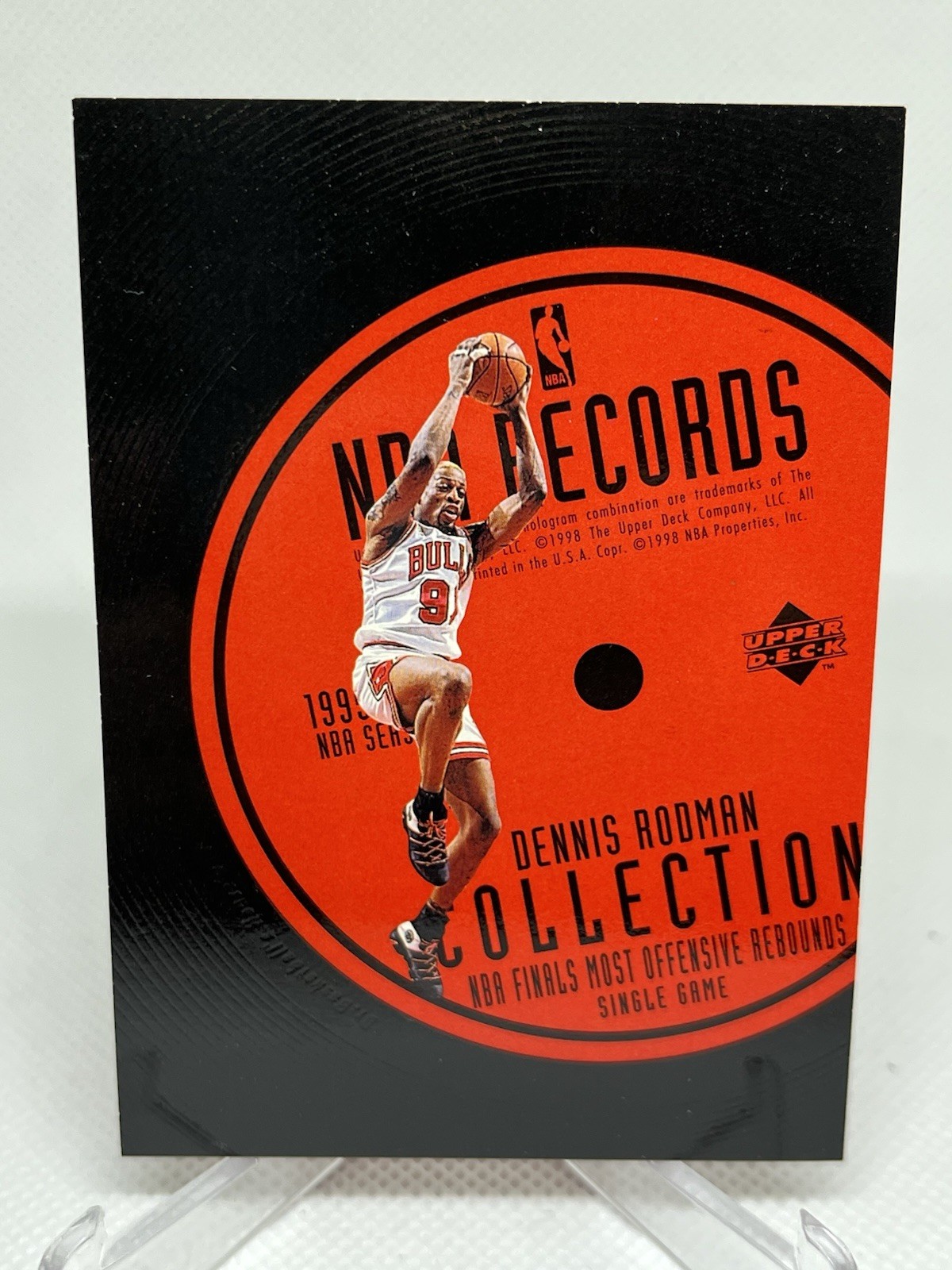 1997-98 Upper Deck Dennis Rodman NBA Records Collection SSP #RC4 Bulls 1997-98 Upper Deck Dennis Rodman NBA Records Collection SSP #RC4 Bulls