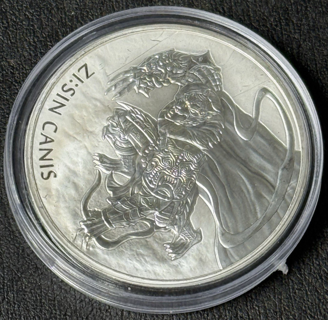 RARE 2018 1 Oz 999 Silver Komsco South Korea 1 Clay Zi:Sin Canis Limited Mintage RARE 2018 1 Oz 999 Silver Komsco South Korea 1 Clay Zi:Sin Canis Limited Mintage
