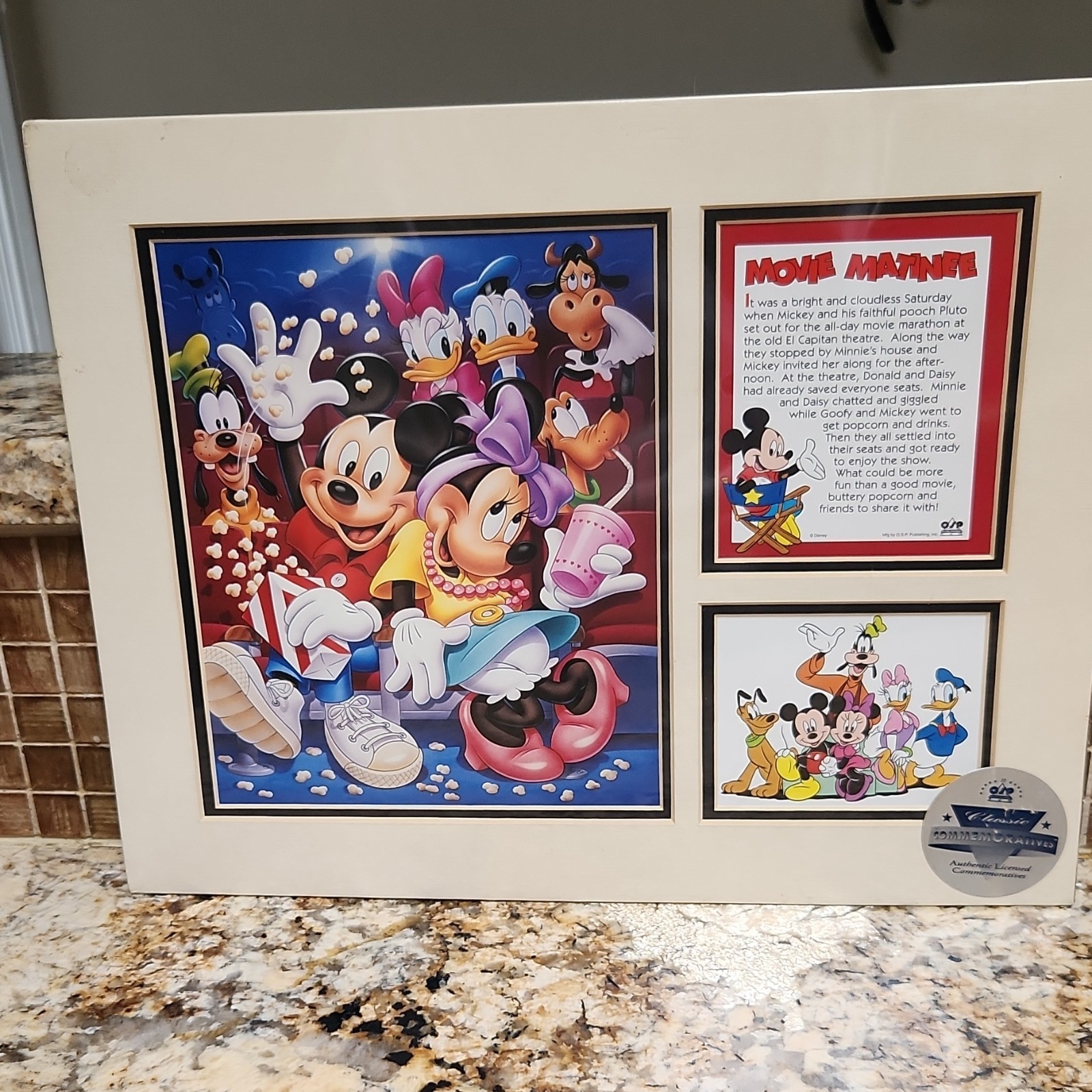 Disney Movie Matinee Collector\'s Edition Print Mickey Minnie Goofy Donald Disney Movie Matinee Collector\'s Edition Print Mickey Minnie Goofy Donald