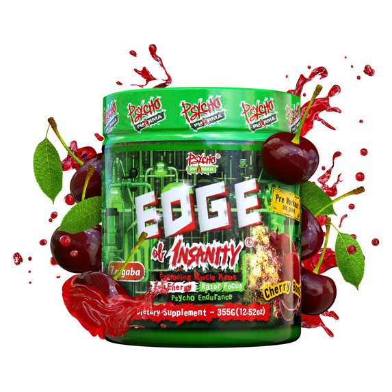 PSYCHO PHARMA EDGE OF INSANITY Pre Workout Energy Focus Endurance 25 Servings