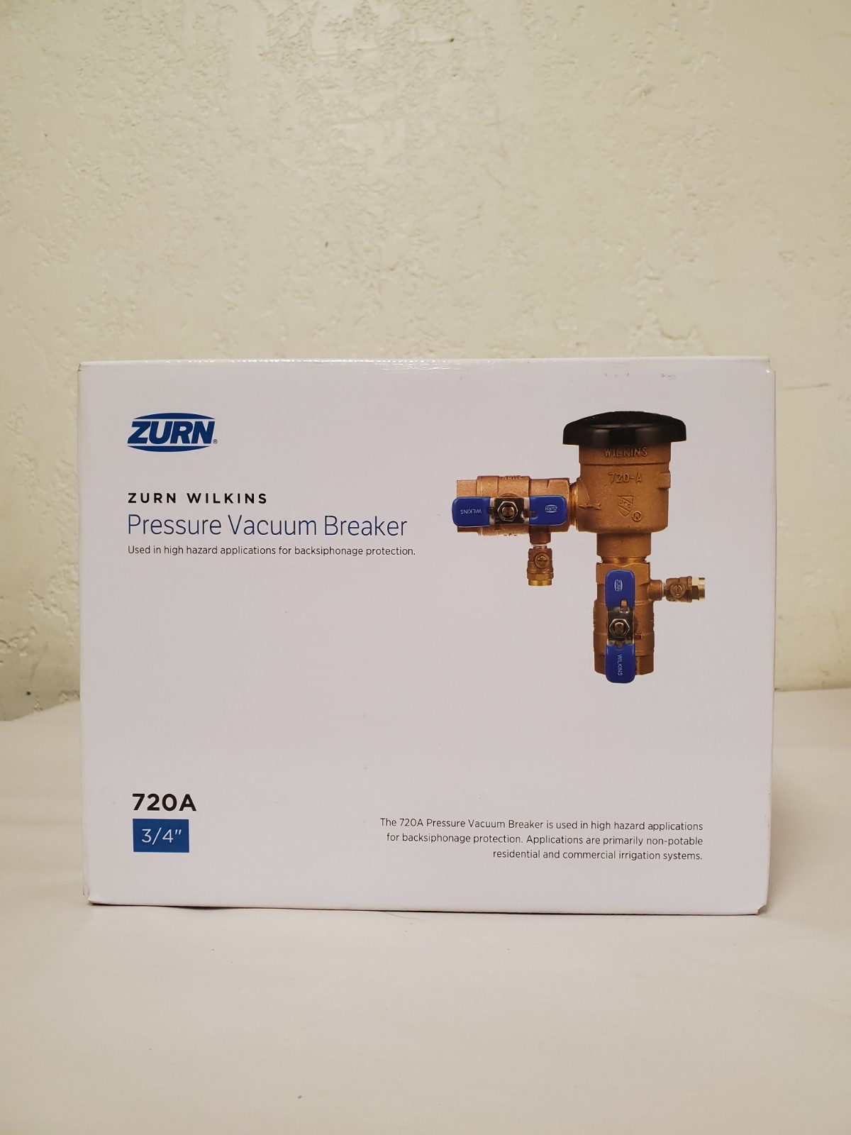 *New/Sealed* Zurn Wilkins 3/4 in. 720A Pressure Vacuum Breaker Assembly 34-720A