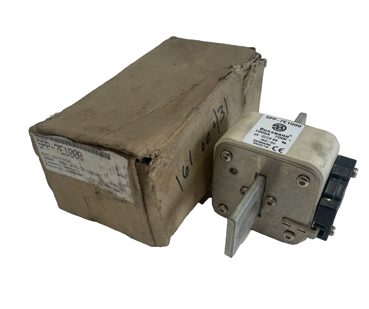 NEW BUSSMANN SPP-7E1000 FUSE 1000AMP 700V SPP7E1000 NEW BUSSMANN SPP-7E1000 FUSE 1000AMP 700V SPP7E1000