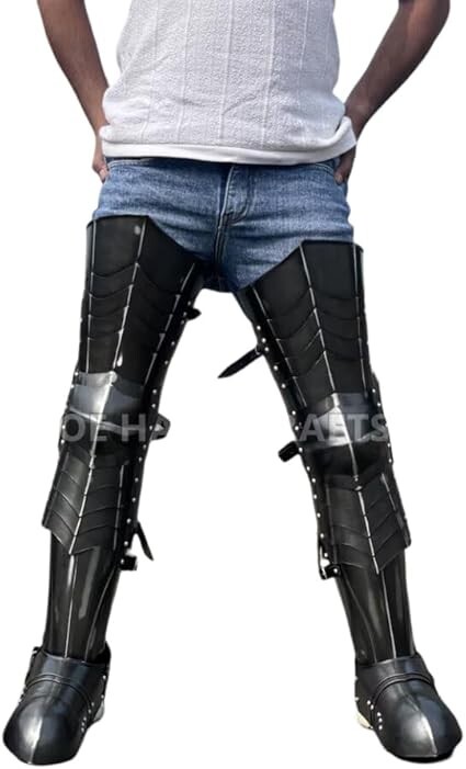 Dark Nazgul Leg Armor Full Set Metal Steel Wearable Knight Leg Greaves Halloween