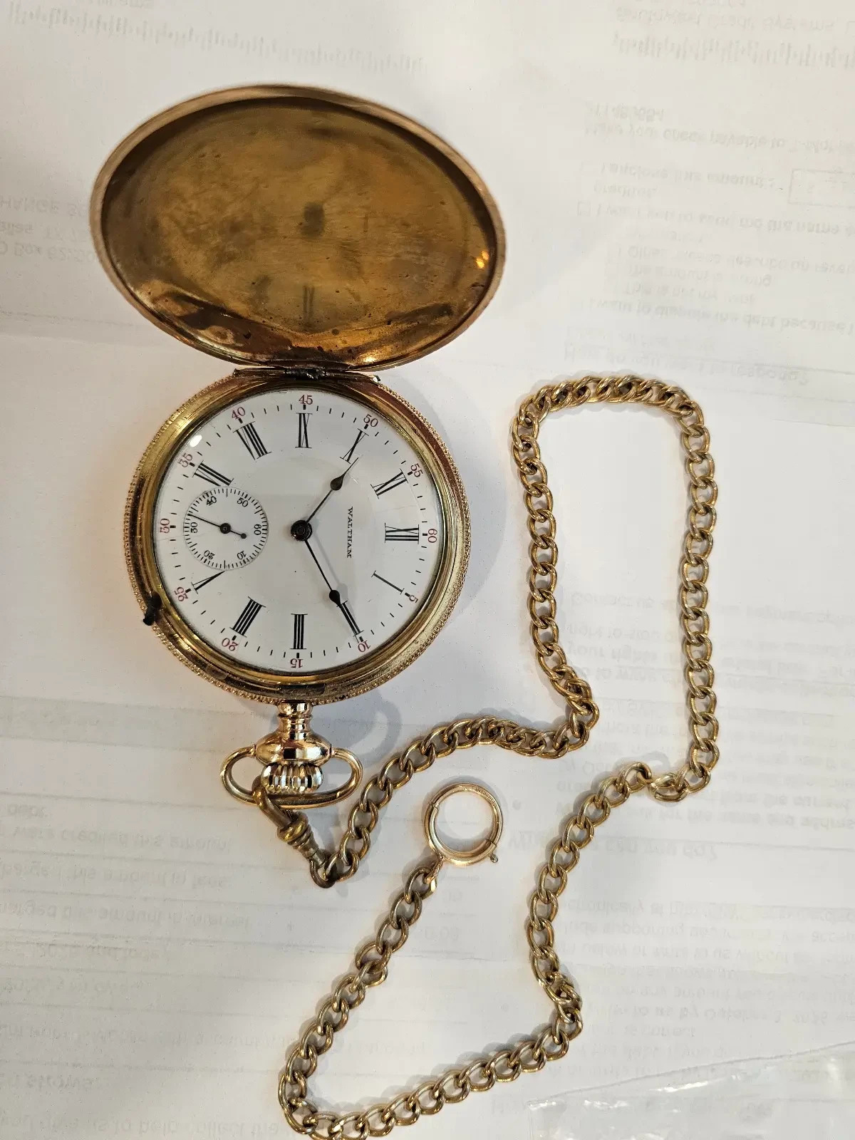 Waltham 21 Jewel Cresent Street 25 Year Hunter Case Pocket Watch
